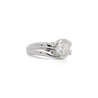 EGL Certified 1.01 Carat Round F-G/SI3 Diamond Platinum Bypass Engagement Ring