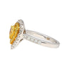 EGL Certified 1.05 Carat Fancy Vivid Yellow Diamond Pear Shape Ring