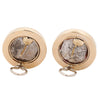 Estate Victorian Elagabalus Denarius 18K Gold Antique Roman Coin Clip-On Earring