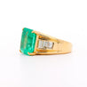 GIA 8.64 Ct Colombian Emerald & Diamond Men's Ring 18K Gold