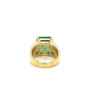 GIA 8.64 Ct Colombian Emerald & Diamond Men's Ring 18K Gold