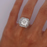 GIA Cert. 5.01 Carat Old Euro Cut Diamond Edwardian Antique Platinum Ring