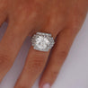 GIA Cert. 5.01 Carat Old Euro Cut Diamond Edwardian Antique Platinum Ring