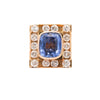 GIA Cert. 8.56 Carat Cushion Light Blue Sapphire 14K Gold Vintage Mens Ring