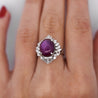 GIA Cert. 9.72 Carat No Heat Star Ruby & Diamond Platinum Cocktail Ring