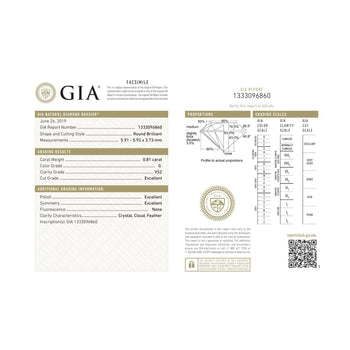 GIA Certified 0.81 Carat G/VS2 Round Cut Diamond Engagement Ring – Assay Jewelers