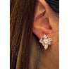 GIA Certified 10.78 Carat Heart Cut Pink Diamond Cluster Stud Earrings in 18k