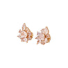 GIA Certified 10.78 Carat Heart Cut Pink Diamond Cluster Stud Earrings in 18k