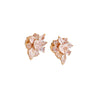 GIA Certified 10.78 Carat Heart Cut Pink Diamond Cluster Stud Earrings in 18k