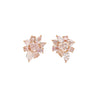 GIA Certified 10.78 Carat Heart Cut Pink Diamond Cluster Stud Earrings in 18k