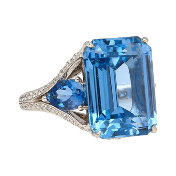 GIA Certified 16.7 Carat TW Lab Grown Spinel and Diamond Multi Gem Set Cocktail Ring – Assay Jewelers