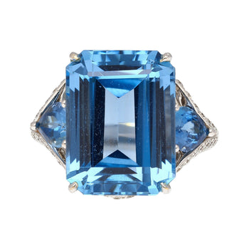 GIA Certified 16.7 Carat TW Lab Grown Spinel and Diamond Multi Gem Set Cocktail Ring – Assay Jewelers