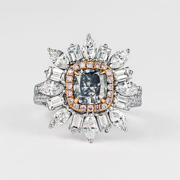 GIA Certified 1.01 Carat Fancy Bluish Gray Diamond Ring – Assay Jewelers