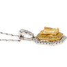 GIA Certified 1.05 Carat Fancy Yellow Diamond Pendant Necklace