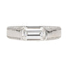 GIA Certified 1.33 Carat Emerald Cut D/VVS2 Diamond East West Band Ring