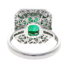 GIA Certified 1.46 Carat Colombian Emerald and Diamond Ring in 18K White Gold