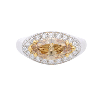 GIA Certified 1.58 Carat Fancy Deep Brownish Orangy Yellow Marquise Diamond Ring – Assay Jewelers