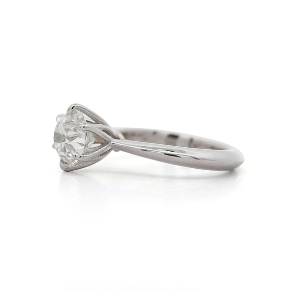 GIA Certified 1.94 Carat Old Euro Cut Diamond I/VS1 White Gold Solitaire Ring