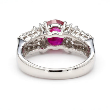 GIA Certified 2 Carat Burma Ruby Diamond Platinum Cocktail Ring – Assay Jewelers