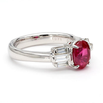 GIA Certified 2 Carat Burma Ruby Pigeon Blood and Diamond Platinum Art Deco Ring – Assay Jewelers