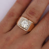 GIA Certified 2 Carat Diamond in 14K Gold Solitaire Men's Ring