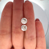 GIA Certified 2.68 Carat Old Euro Cut Diamond Stud Earrings