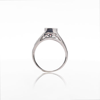 GIA Certified 3 Carat No Heat Red Spinel & Diamond Cocktail Platinum Ring – Assay Jewelers