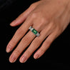 GIA Certified 3.10 Carat No Oil Muzo Colombian Emerald & Old Cut Diamond Ring