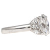 GIA Certified 3.23 Carat TW Oval Lab Grown Diamond Platinum Engagement Ring