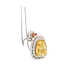 GIA Certified 3.28 Carat Fancy Intense Yellow Shield Kite Cut Natural Diamond Pendant Necklace