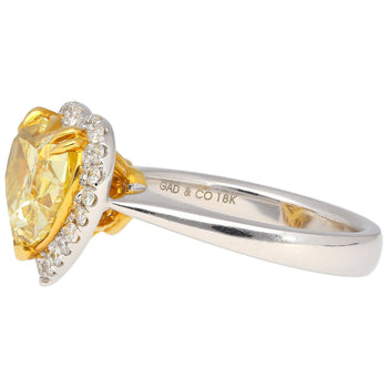 GIA Certified 3.32 Carat Fancy Intense Yellow Heart Cut Diamond Engagement Ring – Assay Jewelers