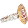 GIA Certified 3.48 Carat Radiant Cut Light Pink Diamond Ring in 18K White Gold