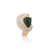 GIA Certified 3.55ct Pear Cut Tsavorite Diamond Cocktail Ring