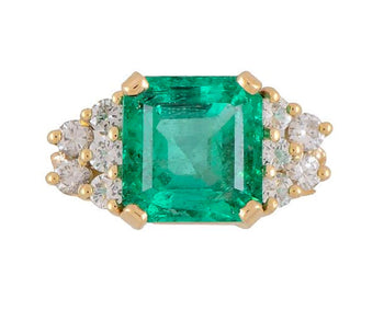 GIA Certified 4 Carat Colombian Minor Oil Emerald & Diamond Engagement Ring – Assay Jewelers