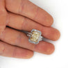 GIA Certified 4.12 Carat Fancy Yellow VS1 Radiant Diamond Halo Engagement Ring