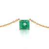 GIA Certified 4.38 Carat Colombian Emerald in 18K Gold Floating Connecting Necklace