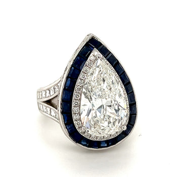 GIA Certified 4.48 Carat Pear Shape, H/SI2, Diamond Ring – Assay Jewelers