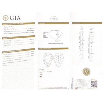 GIA Certified 4.48 Carat Pear Shape, H/SI2, Diamond Ring – Assay Jewelers