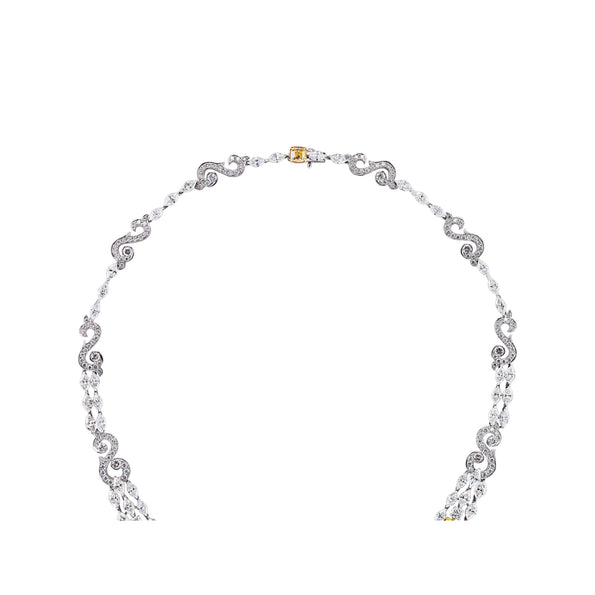 GIA Certified 50 Carat Fancy Yellow Diamond Necklace in 18K Gold