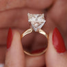 GIA Certified 5.13 Carat Princess Cut M/SI2 Diamond Solitaire Engagement Ring