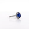 GIA Certified 6.01 Carat Sapphire & Diamond in Halo Engagement Ring