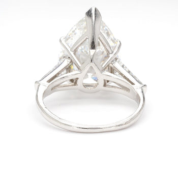 GIA Certified 7.03 Carat Pear Cut F/SI2 Diamond Platinum 3 Stone Ring – Assay Jewelers