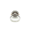 GIA Certified Radiant Cut Fancy Dark Brown Pink Diamond and Diamond Halo Wide Frame Ring in 18K White Gold