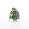 GIA Certified Vintage Carved Jadeite Jade & Diamond Statement Ring