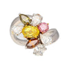 GIA & IGI Certified 3 Carat Natural Fancy Color Diamond Ring Platinum & 18K Gold