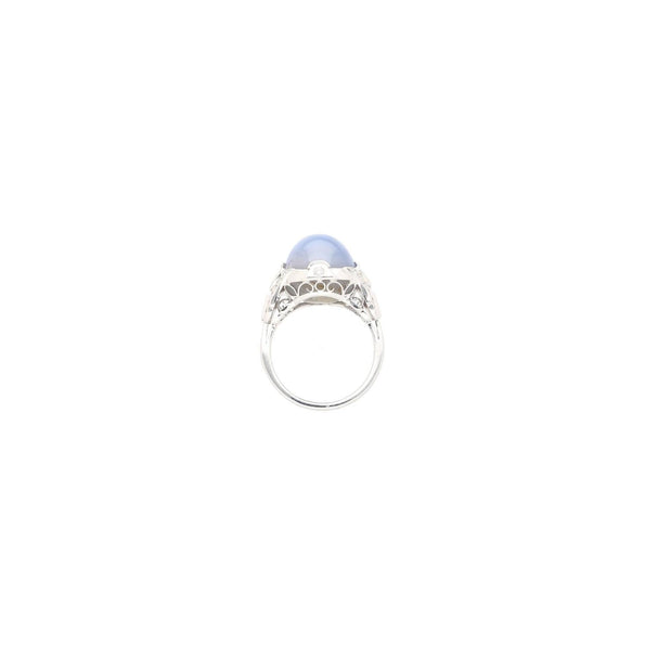 GRS Certified 18.29 Carat No Heat Sri Lanka Pastel Blue Star Sapphire Ring