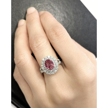 GRS Certified 2.33ct Pink Sapphir Diamond Ring 18KWhite Gold – Assay Jewelers