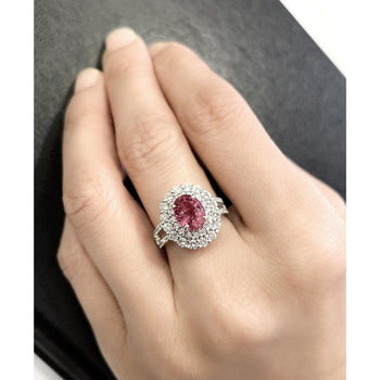 GRS Certified 2.33ct Pink Sapphir Diamond Ring 18KWhite Gold – Assay Jewelers