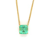 GRS Certified 5.83 Carat Colombian Emerald in 18K Floating Solitaire Necklace