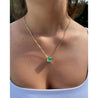 GRS Certified 5.83 Carat Colombian Emerald in 18K Floating Solitaire Necklace